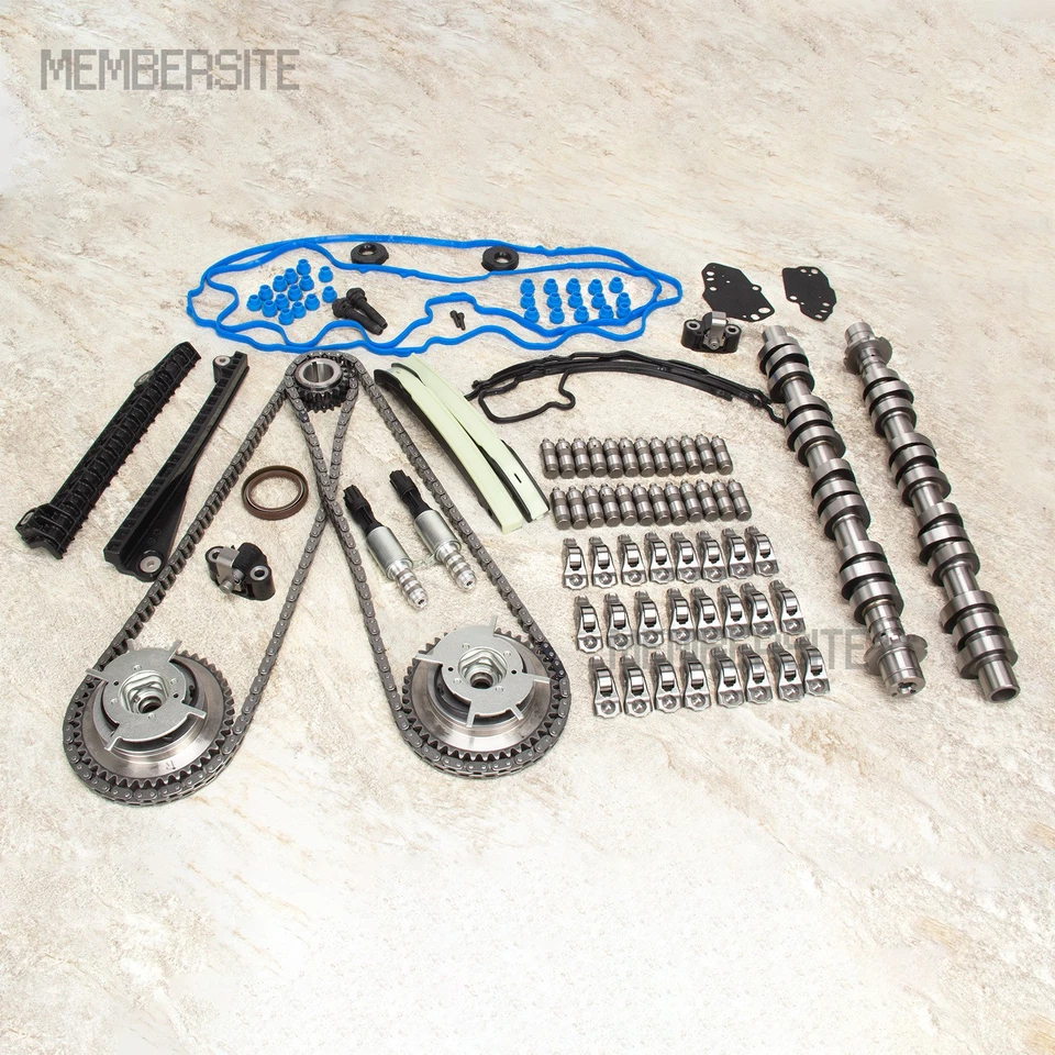 Árboles de levas elevadores brazos basculantes kit de cadena de distribución para 5,4 L Triton Ford F150 Lincoln Foto 1 de 4