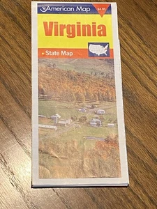 Virginia State Map - American Map Co. Gefalteter Straßenreiseführer - Vintage 4,95 $ - Bild 1 von 6