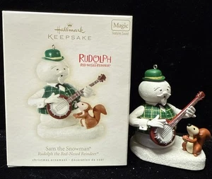 New Hallmark Rudolph The Red Nose Reindeer Sam The Snowman Christmas Ornament - Picture 1 of 4