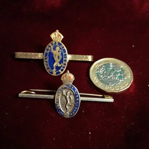 Vintage Royal Signals Corps Sweetheart Brooch Goldtone and Enamelled 2" Crown - Picture 1 of 6