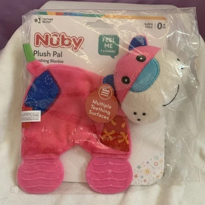 Nuby Plush Pal Teething Blankie 0+ Month Lovey - Image 1 of 4