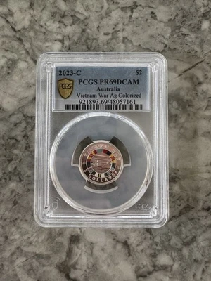 2023 $2 Vietnam War 50th Anniversary C Mintmark Silver Coin PCGS PR69DCAM #2586 - image 1 of 4