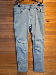 Eddie Bauer Canvas Hiking Pants Travel Lightweight Travex Mens 34x34 Sage Green - Picture 1 of 8