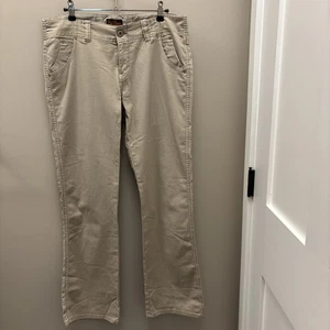 BeBop Größe 11 mittelhohe hellbraune Cargohose weites Bein trendige modische Taschen - Bild 1 von 12