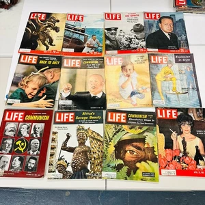 Life Magazine Lot 12 Issues From 1961 Celebrities Politics History VG+ Condition - Picture 1 of 8