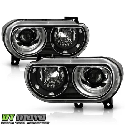 Juego de faros de repuesto negros para Dodge Challenger @Hid@ 08-14 L+R Foto 1 de 2
