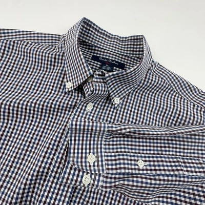 Camisa polar Brooks Brothers 100 % algodón Supima para niños talla XL a cuadros sin planchar Foto 1 de 4