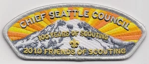 CSP - CHIEF SEATTLE COUNCIL - SA-30 - 2010 FOS - $175 DON. - SCOUTING 100 YEARS - Picture 1 of 1