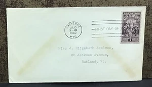 STAMP US SCOTT 897 "Wyoming State Seal" 3 CENT 1940 FDC - Picture 1 of 1