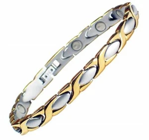 Ladies Stainless Steel Magnetic Bracelet Bangle Magnets M L Size Aches Pains - Picture 1 of 1