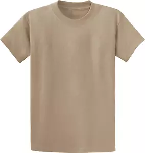 Mens Heavyweight Cotton T-Shirt Plain Tee (Available in Big & Tall) - Picture 1 of 12