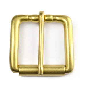 Fibbia cintura rullo di ricambio fai da te 4 cm larghezza interna ottone massiccio rello singolo - Foto 1 di 8