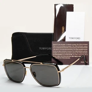 Tom Ford Sunglasses Lionel Polarised Gold Black Navigator FT0750 TF 750 01D 60mm - Picture 1 of 12