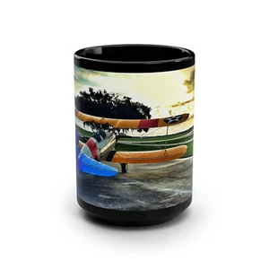 Stearman at Dawn großer schwarzer Becher, 15oz - Bild 1 von 5