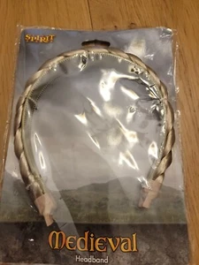 Mittelalter Haarreif blond geflochtenes Haar golden Halloween Geist - Bild 1 von 3