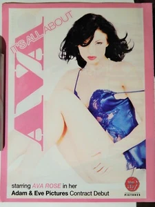 AVA ROSE LUSCIOUS BRUNETTE VINTAGE 1980S/2000S AD - Picture 1 of 1