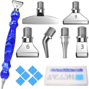 14Pcs Stainless Steel Screw Thread Tips Diamond Painting Art Drill Pen Kit Di - Picture 1 of 14