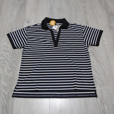 Polo de golf Puma para mujer talla pequeña azul marino profundo-blanco Beaufort a rayas SS Foto 1 de 4