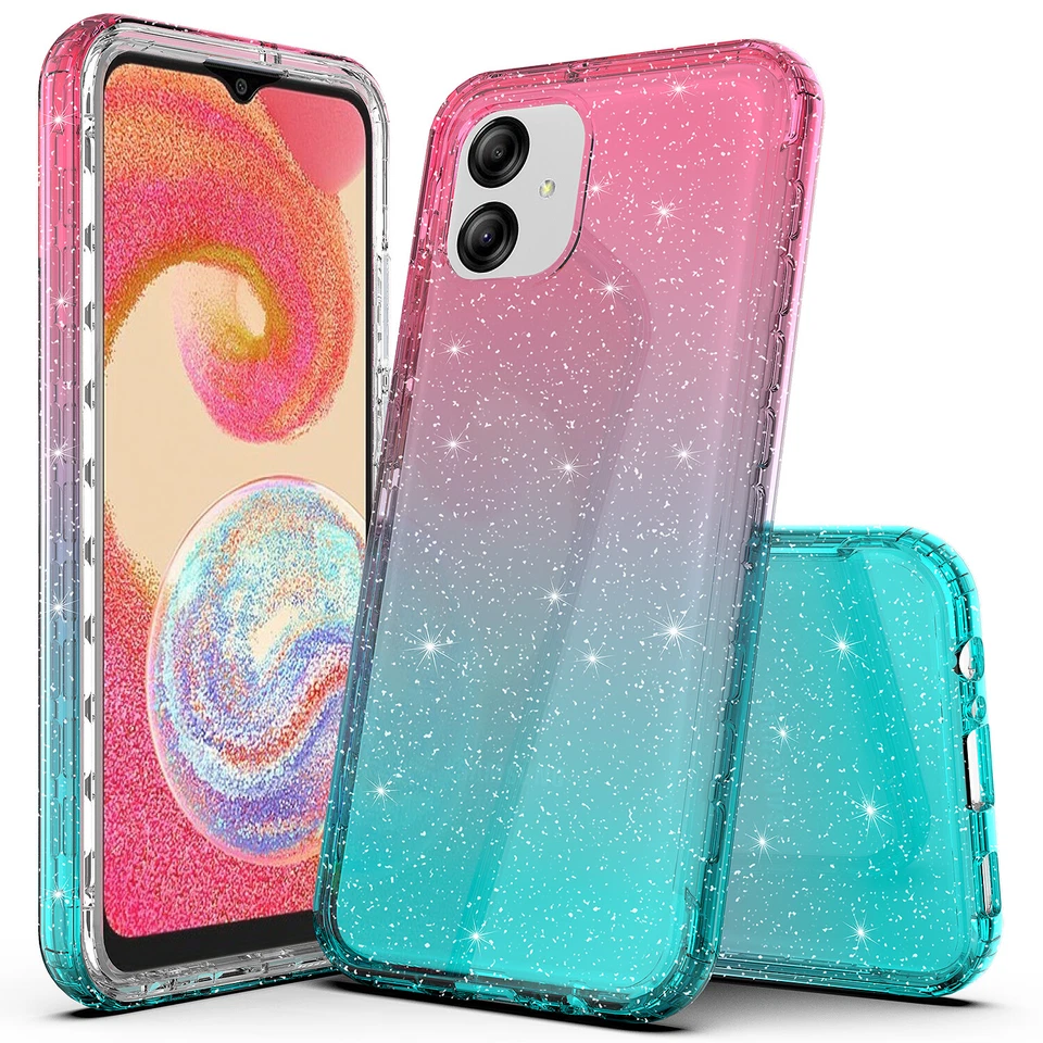 Funda transparente brillante degradada para Samsung Galaxy A04E/A03 Foto 1 de 4