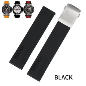 21mm Rubber Silicone Watchband Strap For TISSOT T-RACE T048-417A + Tools - Picture 1 of 17