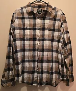 Pacific Outfitters Men's Long Sleeve Plaid Cotton Flannel Shirt; Size L - Picture 1 of 4