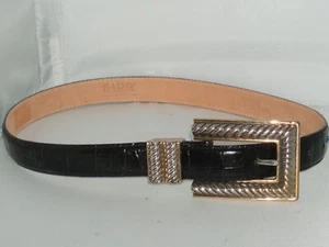 Vintage BARSE Belt Collection BLACK ITALIAN LEATHER Size Small TAHOE - Picture 1 of 3