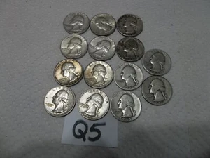 (14) Cuartos de plata Washington años 40-1964 circulados ¡ENVÍO GRATUITO! - Imagen 1 de 8