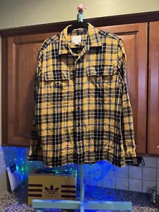 American Eagle Herren Gr. L kariert gelb Flanell Langarm Freizeithemd - Bild 1 von 8