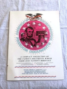 America's Freedom Bicentennial Documents Exxon 1975- Bill of Rights Constitution - Picture 1 of 6