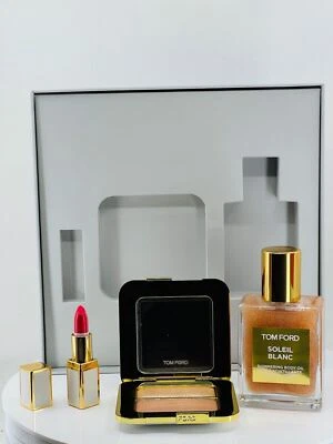 Tom Ford Soleil Look Set: Aceite corporal brillante dúo resaltador de color de labios nuevo en caja Foto 1 de 4