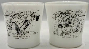 *2*Vintage Rosenberg & Hopps Glasbake D Handled Mugs Cups 24288o S104 - Picture 1 of 9