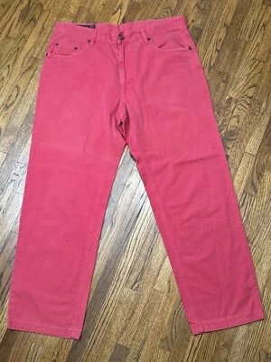 Pantalones rojos descoloridos vintage Marlboro Classics 34x30 Foto 1 de 4