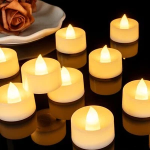 12 Pack Flameless LED Tea Lights Candles Battery Operated for Wedding Decor - Picture 1 of 7