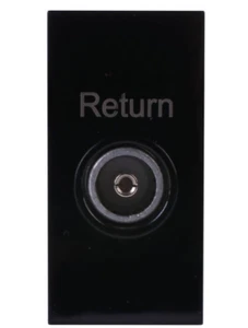 Deta S1436BK Modular TV Antenne Koaxial Buchse markiert "Return" (schwarz) - Bild 1 von 1