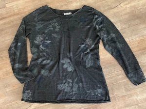 Leichter Pullover "Made in Italy " - grau gemustert - Gr. 38-42 -Viskose/Nylon/E - Bild 1 von 7
