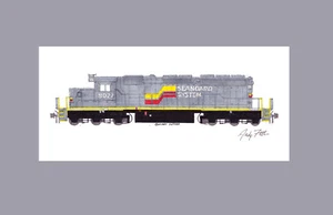 Seaboard System SD40-2 #8027 11"x17" Passepartoutdruck Andy Fletcher signiert - Bild 1 von 1
