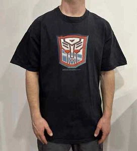 VINTAGE 2000s Y2K TRANSFORMERS 2001 HASBRO FADED SHIRT TEE TV FILM PROMO - Picture 1 of 8