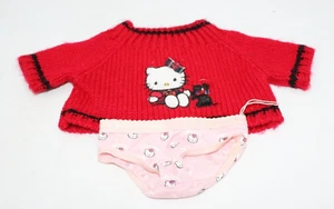 Build A Bear BAB "Hello Kitty" Red Christmas Jumper Sweater Scottie Pink Undies - Picture 1 of 6