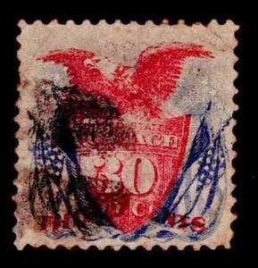 US. # 121 1869 .30¢ USED Pictorial - CORK CANCEL - VF - CV$450.00 (ESP#4798) - Picture 1 of 1