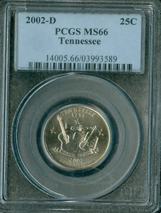 2002 D TENNESSEE STATE QUARTER PCGS MS66 * - Picture 1 of 2