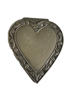 Portagioie Reed Barton piatto argento a forma di cuore art deco - Foto 1 di 9