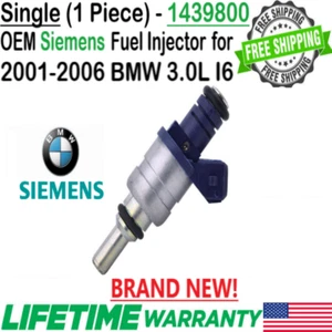 1 Unit New OEM Siemens Fuel Injector For 2001, 02, 03, 04, 2005 BMW 530i 3.0L I6 - Picture 1 of 5