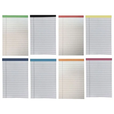  8PCS Note Pads: A6 Legal Pads - College Ruled Writing Notepad Lined Paper - Image 1 of 4