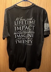 Men’s Size XL Til Valhalla Project 7th Anniversary T-shirt “No Hero Left Behind” - Picture 1 of 3