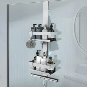 Mensola Doccia Da Appendere, Porta Bagnoschiuma Da Doccia in SUS304 Acciaio Inox - Foto 1 di 12
