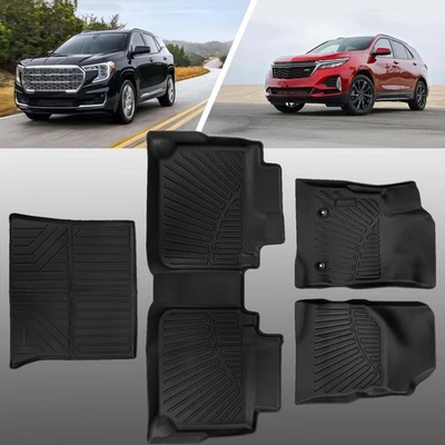 for 2012-2017 Chevrolet Equinox All Season Floor Mats + Cargo Liner 3D Black US - Image 1 of 4