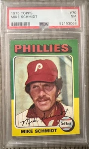 1975 Topps Mike Schmidt HOF #70 PSA 7 - Foto 1 di 2