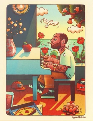 Mac Miller 2009 Puzzle By Artist Rhymezlikedimez 500 Piece Jig Saw Puzzle RARE🔥 - Image 1 of 4