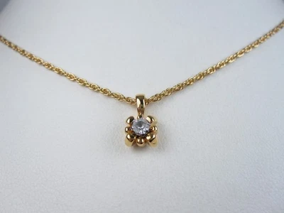 Colgante Nina Ricci Chapado en Oro con Cristales de Swarovski 16-18" Longitud - 8008 Foto 1 de 3