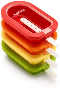 Lékué Set of 4 Large Stackable Popsicle Molds + Sticks & Lids | Homemade Free... - Picture 1 of 7